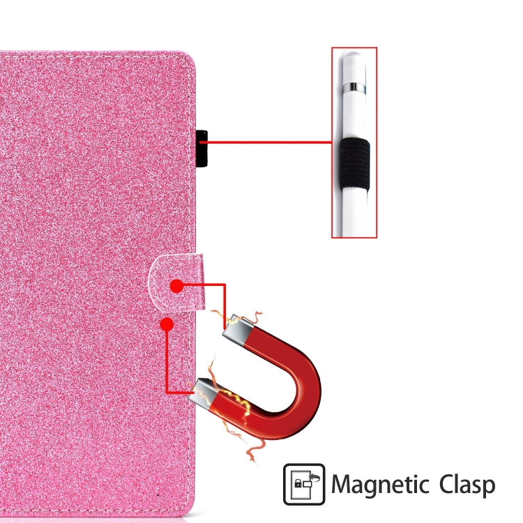 For Lenovo Tab M11/ Xiaoxin Pad 11 2024 Varnish Glitter Powder Smart Leather Tablet Case(Pink) - Lenovo by buy2fix | Online Shopping UK | buy2fix