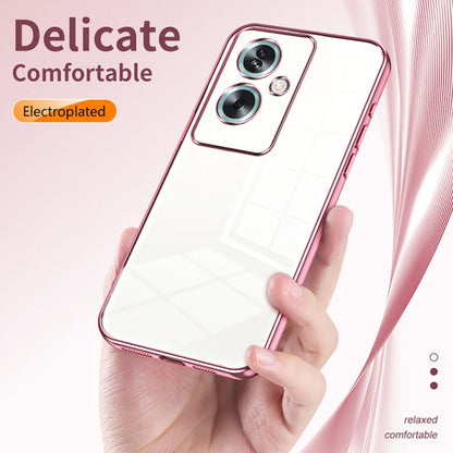 For OPPO A79 5G / A2 Transparent Plating Fine Hole Phone Case(Transparent) - OPPO Cases by buy2fix | Online Shopping UK | buy2fix