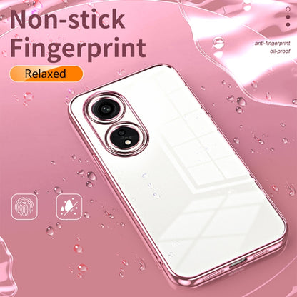 For OPPO A1 Pro Transparent Plating Fine Hole Phone Case(Gold) - OPPO Cases by buy2fix | Online Shopping UK | buy2fix