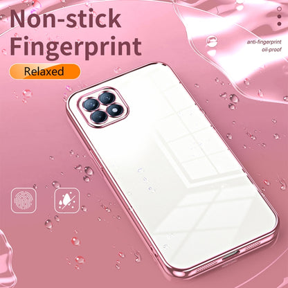 For OPPO Reno4 SE Transparent Plating Fine Hole Phone Case(Pink) - OPPO Cases by buy2fix | Online Shopping UK | buy2fix