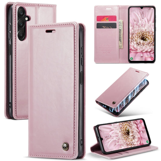 For Samsung Galaxy A25 CaseMe 003 Crazy Horse Texture Flip Leather Phone Case(Pink) - Galaxy Phone Cases by CaseMe | Online Shopping UK | buy2fix