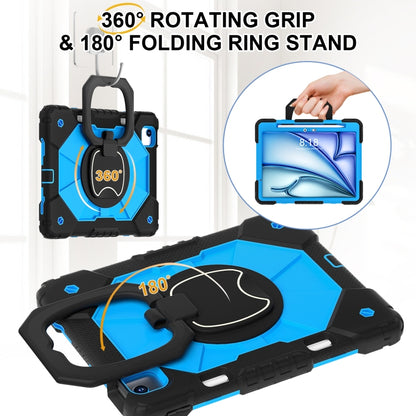 For iPad Air 11 2024 Contrast Color Robot Silicone Hybrid PC Tablet Case(Black Blue) - iPad Air 11 2024 Cases by buy2fix | Online Shopping UK | buy2fix