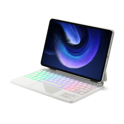 For Xiaomi Pad 6 / Pad Pro M11P-B-M611 Magnetic Bluetooth Keyboard Leather Tablet Case(White) - Others Keyboard by buy2fix | Online Shopping UK | buy2fix