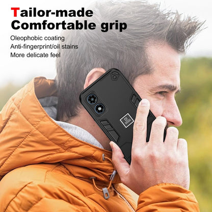 For Motorola Moto G Play 2024 2 in 1 Shockproof Phone Case(Black) - Motorola Cases by buy2fix | Online Shopping UK | buy2fix