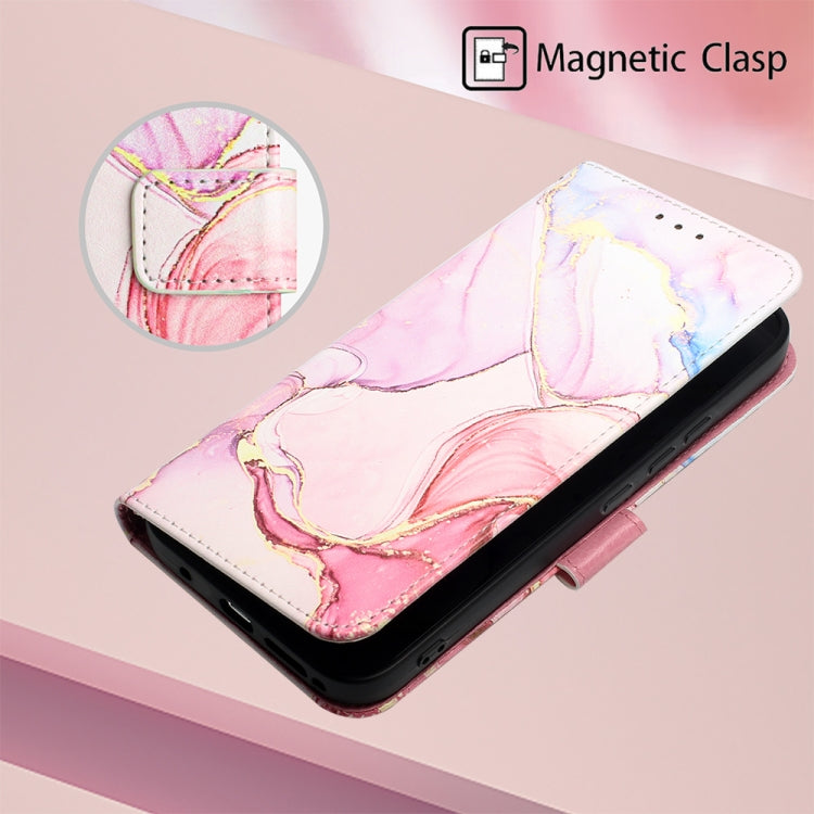 For Motorola Moto G Stylus 5G 2024 PT003 Marble Pattern Flip Leather Phone Case(Rose Gold) - Motorola Cases by buy2fix | Online Shopping UK | buy2fix