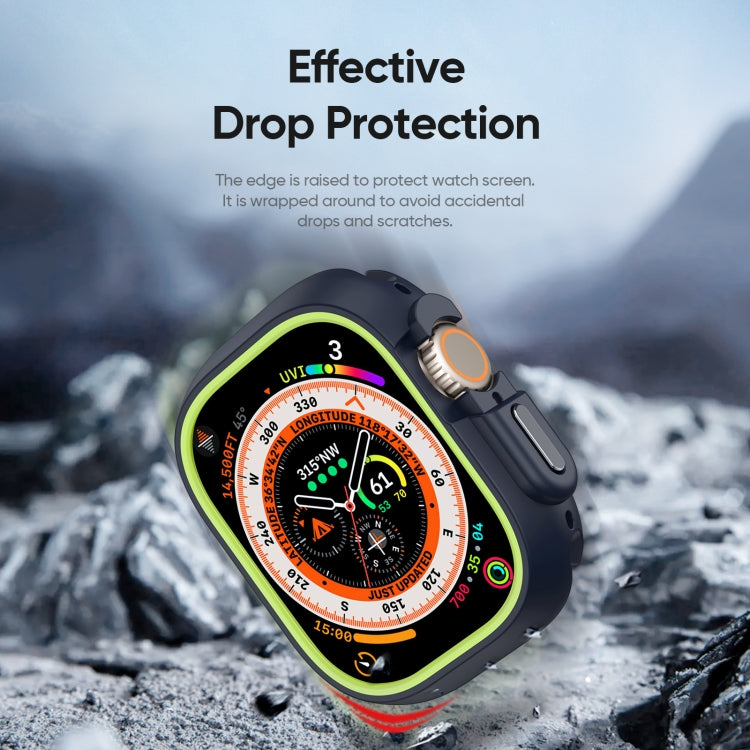 For Apple Watch Ultra 2 49mm / Ultra 49mm DUX DUCIS Bamo Series Hollow PC + TPU Watch Protective Case(Midnight Blue+Green) - Watch Cases by DUX DUCIS | Online Shopping UK | buy2fix