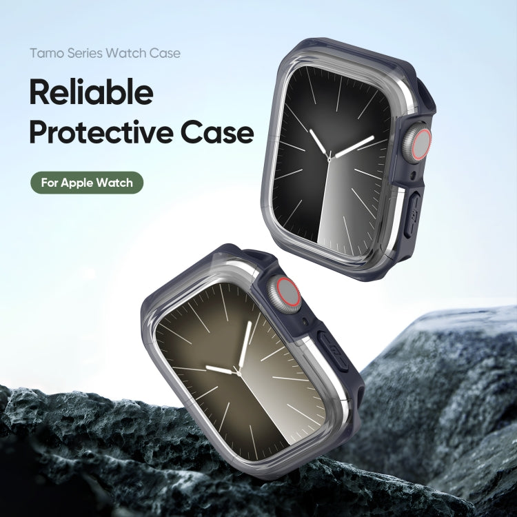 For Apple Watch 9 / 8 / 7 41mm DUX DUCIS Tamo Series Hollow PC + TPU Watch Protective Case(Transparent Midnight) - Watch Cases by DUX DUCIS | Online Shopping UK | buy2fix