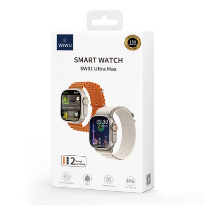 WIWU SW01 Ultra Max 2.2 inch IPS Screen IP68 Waterproof Bluetooth Smart Watch(Silver) - Smart Watches by WIWU | Online Shopping UK | buy2fix