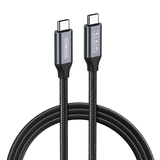 DUZZONA A9 PD 100W USB-C / Type-C to USB-C / Type-C Multi-function Data Cable, Length:1m(Black) - USB-C & Type-C Cable by DUZZONA | Online Shopping UK | buy2fix