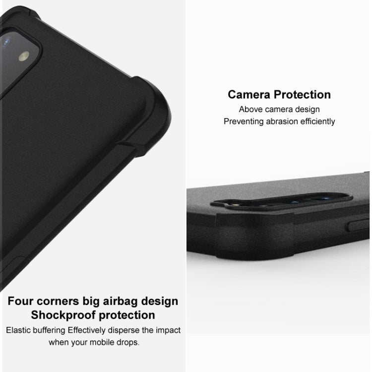 For OnePlus 12 5G imak Shockproof Airbag TPU Phone Case(Matte Black) - OnePlus Cases by imak | Online Shopping UK | buy2fix