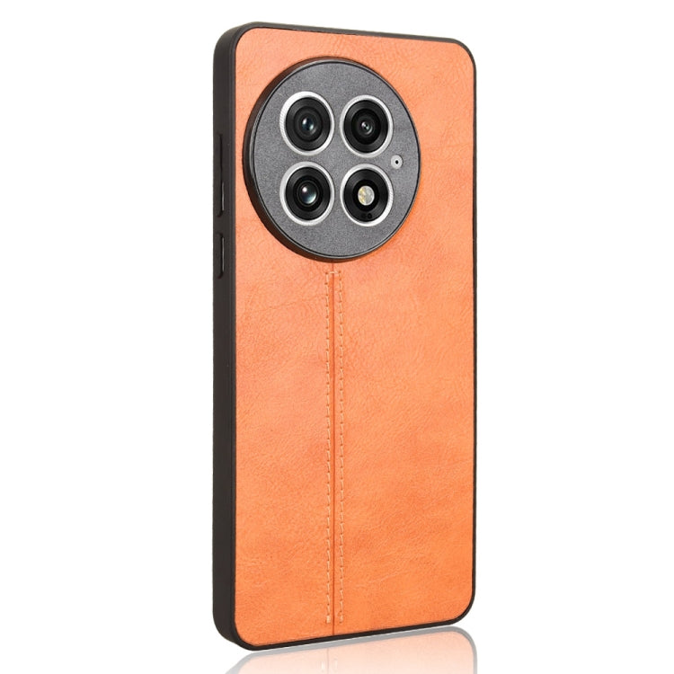 For OnePlus 13 Cow Pattern Sewing Back Cover Phone Case(Orange) - OnePlus Cases by buy2fix | Online Shopping UK | buy2fix