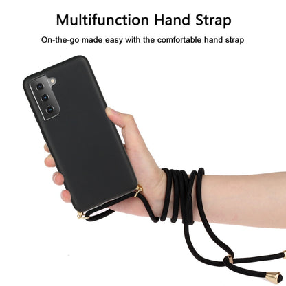 For Samsung Galaxy A35 5G Wheat Straw Material + TPU Phone Case with Lanyard(Black) - Galaxy Phone Cases by buy2fix | Online Shopping UK | buy2fix