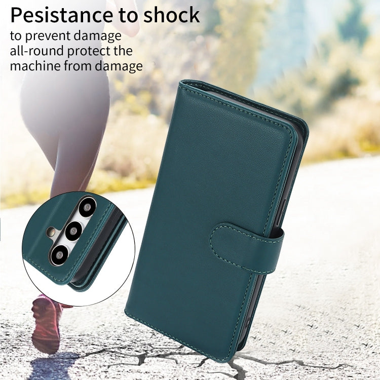 For Samsung Galaxy S24+ / S25+ 5G Multi-Card Wallet RFID Leather Phone Case(Green) - Galaxy S24+ 5G Cases by buy2fix | Online Shopping UK | buy2fix