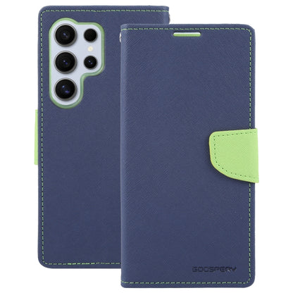 For Samsung Galaxy S24 Ultra 5G GOOSPERY FANCY DIARY Cross Texture Leather Phone Case(Navy Blue) - Galaxy S24 Ultra 5G Cases by GOOSPERY | Online Shopping UK | buy2fix