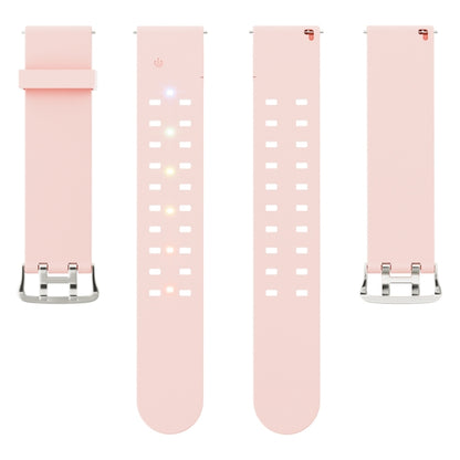 For Apple Watch Series 7 45mm Luminous Colorful Light Silicone Watch Band(Pink) - Watch Bands by buy2fix | Online Shopping UK | buy2fix