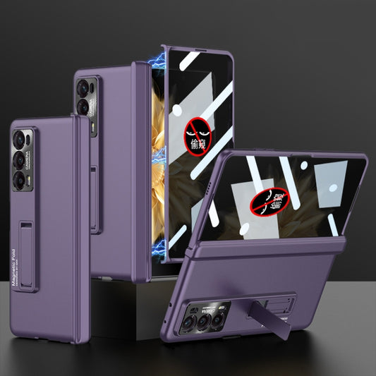 For Honor Magic V2 GKK Integrated Privacy Magnetic Folding Hinge All-inclusive Phone Case(Purple) - Honor Cases by GKK | Online Shopping UK | buy2fix