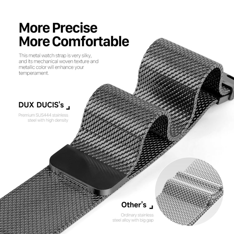 For Apple Watch Series 7 41mm DUX DUCIS Milanese Pro Series Stainless Steel Watch Band(Black) - Watch Bands by DUX DUCIS | Online Shopping UK | buy2fix