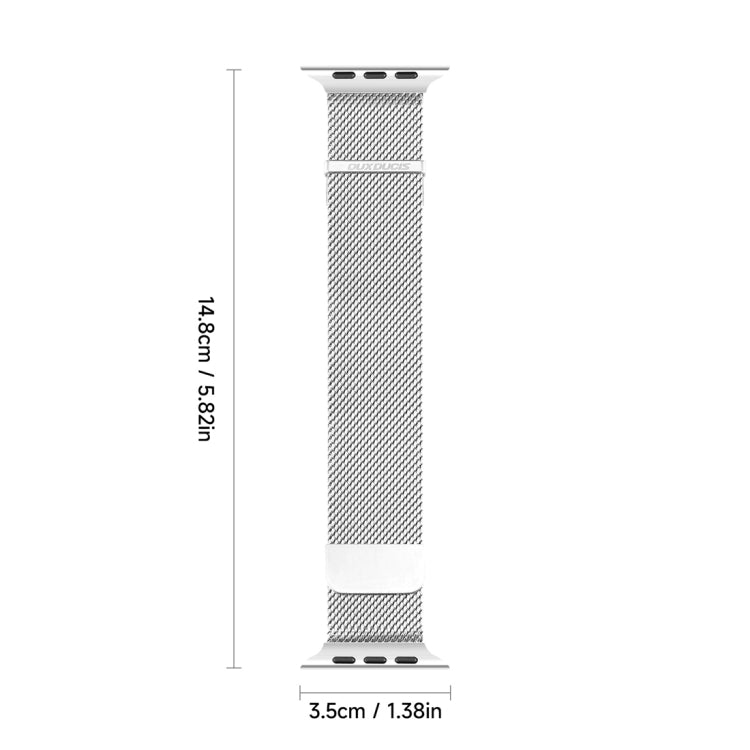 For Apple Watch Series 7 41mm DUX DUCIS Milanese Pro Series Stainless Steel Watch Band(Silver) - Watch Bands by DUX DUCIS | Online Shopping UK | buy2fix