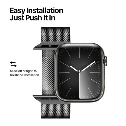 For Apple Watch Series 5 40mm DUX DUCIS Milanese Pro Series Stainless Steel Watch Band(Black) - Watch Bands by DUX DUCIS | Online Shopping UK | buy2fix