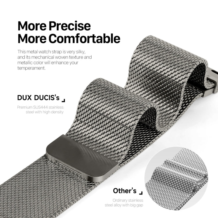 For Apple Watch 38mm DUX DUCIS Milanese Pro Series Stainless Steel Watch Band(Graphite) - Watch Bands by DUX DUCIS | Online Shopping UK | buy2fix