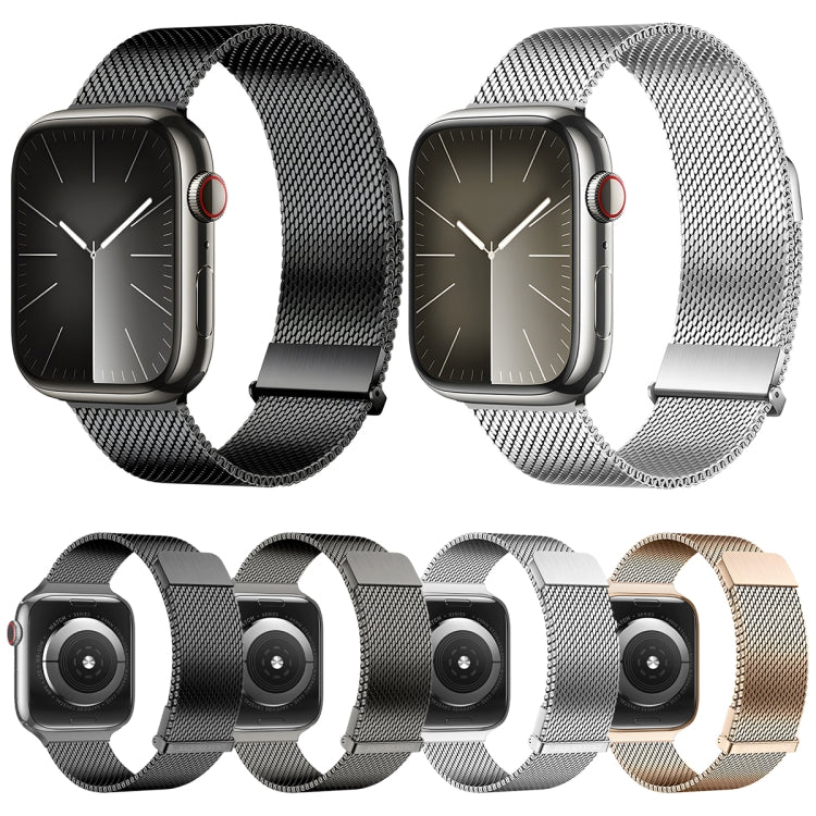 For Apple Watch 38mm DUX DUCIS Milanese Pro Series Stainless Steel Watch Band(Graphite) - Watch Bands by DUX DUCIS | Online Shopping UK | buy2fix