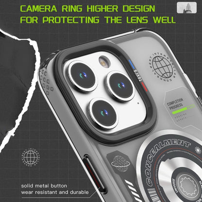 For iPhone 15 Pro TGVIS Space Series Explore Laser CD MagSafe Magnetic Phone Case(Silver) - iPhone 15 Pro Cases by TGVIS | Online Shopping UK | buy2fix