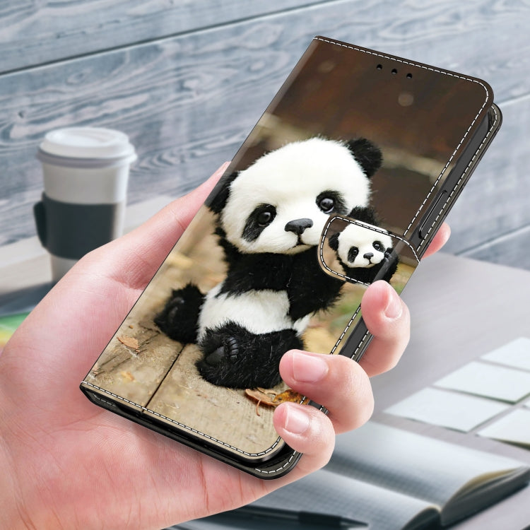 For Samsung Galaxy S24 5G Crystal Painted Leather Phone case(Panda) - Galaxy S24 5G Cases by buy2fix | Online Shopping UK | buy2fix