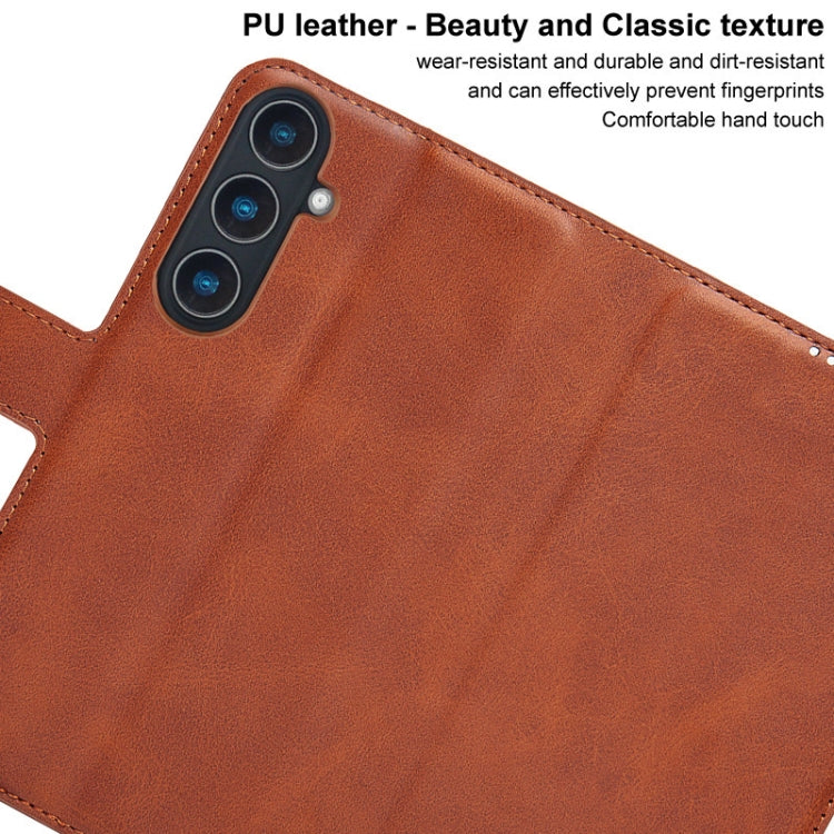 For Samsung Galaxy S24 5G IMAK Count Series Flip Leather Phone Case(Brown) - Galaxy S24 5G Cases by imak | Online Shopping UK | buy2fix