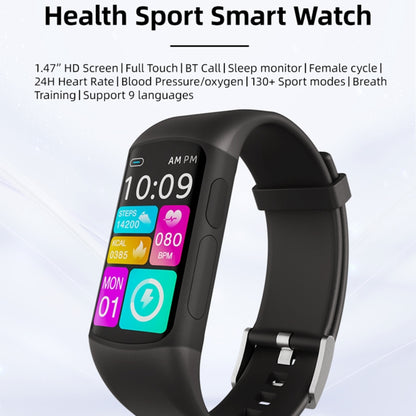 Spovan H7 BT5.3 IP67 1.47 inch Smart Sport Watch, Support Bluetooth Call / Sleep / Blood Oxygen / Heart Rate / Blood Pressure Health Monitor(Blue) - Smart Watches by SPOVAN | Online Shopping UK | buy2fix