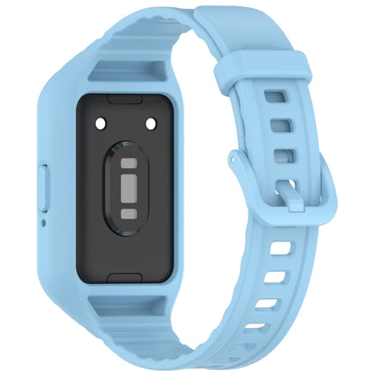 For Samsung Galaxy Fit 3 Solid Color Integrated TPU Watch Band(Light Blue) - Watch Bands by buy2fix | Online Shopping UK | buy2fix
