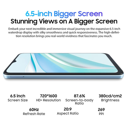[HK Warehouse] Blackview WAVE 6C, 2GB+32GB, 6.5 inch Android 13 Unisoc SC9863A Octa Core up to 1.6GHz, Network: 4G, OTG(Black) - Blackview by Blackview | Online Shopping UK | buy2fix
