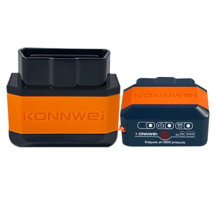 KONNWEI KW905 Bluetooth 5.0 Car OBD2 Scanner Support Android & iOS(Black Orange) - Code Readers & Scan Tools by KONNWEI | Online Shopping UK | buy2fix