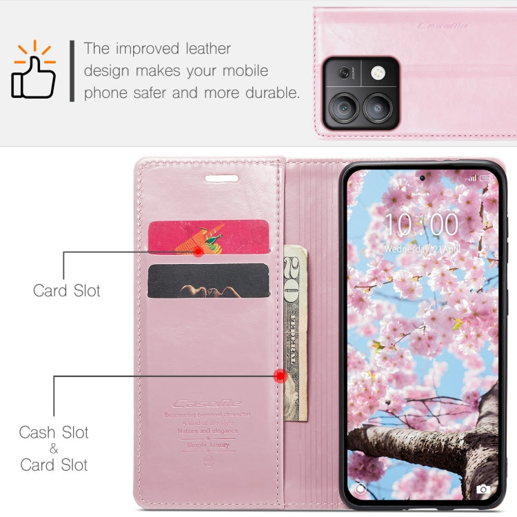 For Xiaomi Redmi Note 13 Pro 5G CaseMe 003 Crazy Horse Texture Flip Leather Phone Case(Pink) - Xiaomi Cases by CaseMe | Online Shopping UK | buy2fix