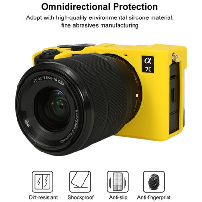 For Sony ILCE-7CM2 / A7C II / A7CR Glossy Soft Silicone Protective Case(Yellow) - Protective Case by buy2fix | Online Shopping UK | buy2fix