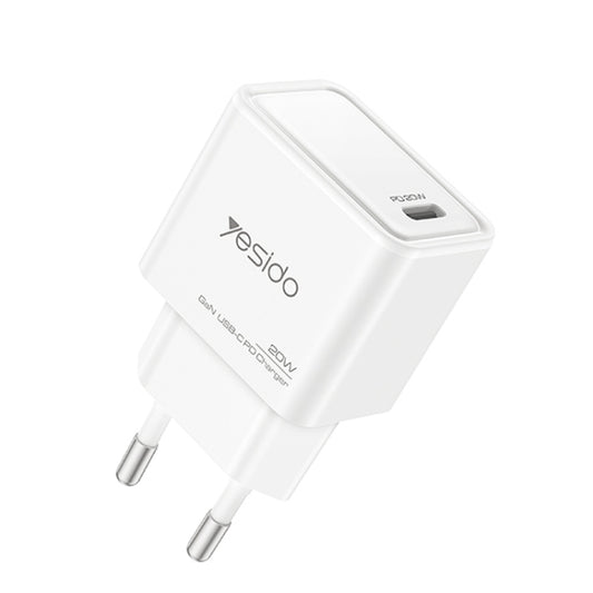 Yesido YC60 PD20W Single Port Type-C GaN Charger, EU Plug - USB Charger by Yesido | Online Shopping UK | buy2fix