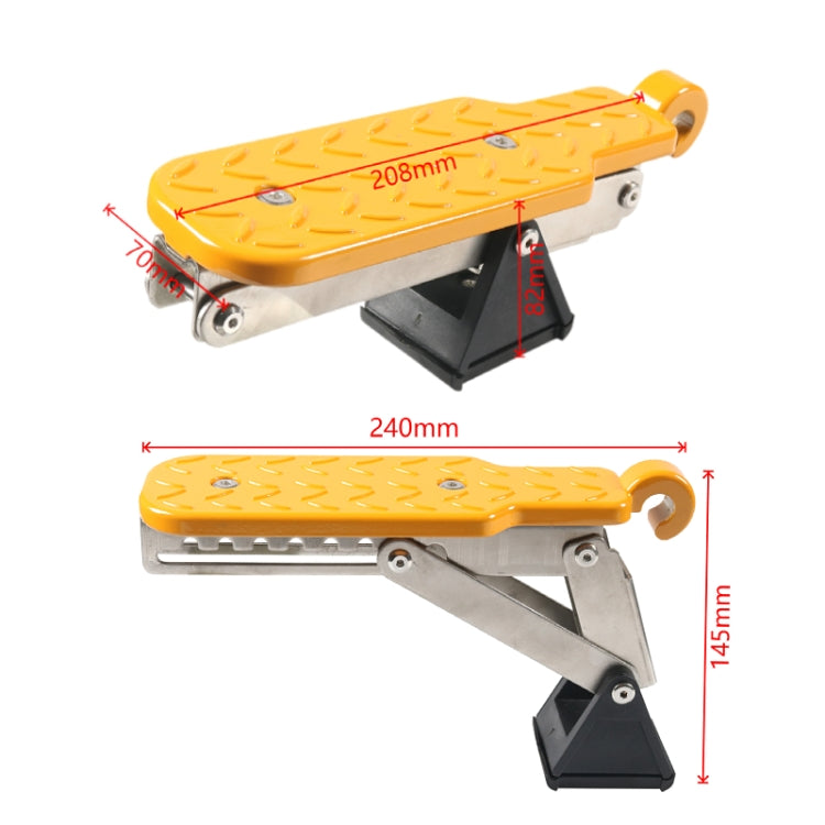 Car Door Aluminum Alloy Foot Pedal(Orange) - Foot Pedal by buy2fix | Online Shopping UK | buy2fix