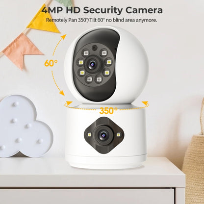 Y6204 4MP Zoom HD Indoor Waterproof Smart WiFi Camera, Specification:UK Plug(White) - Wireless Camera by buy2fix | Online Shopping UK | buy2fix