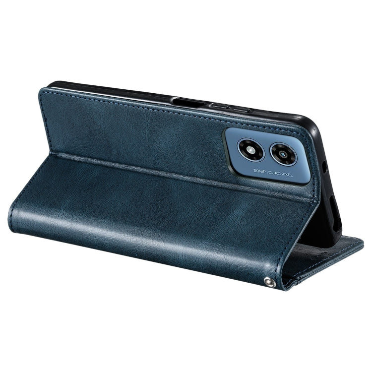 For Motorola Moto G Play 2024 Simple 6-Card Wallet Leather Phone Case(Navy Blue) - Motorola Cases by buy2fix | Online Shopping UK | buy2fix