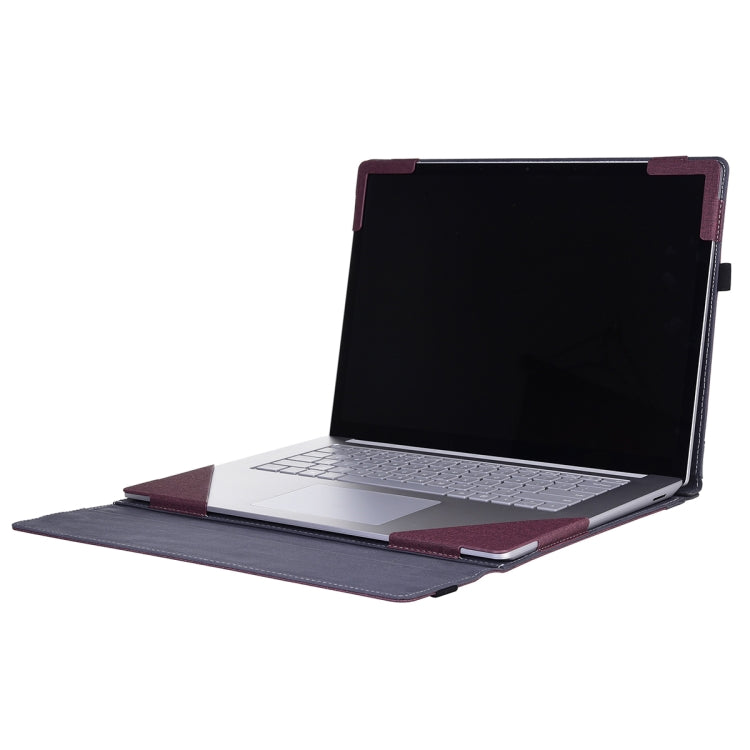 For Lenovo ThinkPad X1 Carbon 14 Gen 5 Cloth Texture Laptop Leather Protective Case(Wine Red) - Other by buy2fix | Online Shopping UK | buy2fix