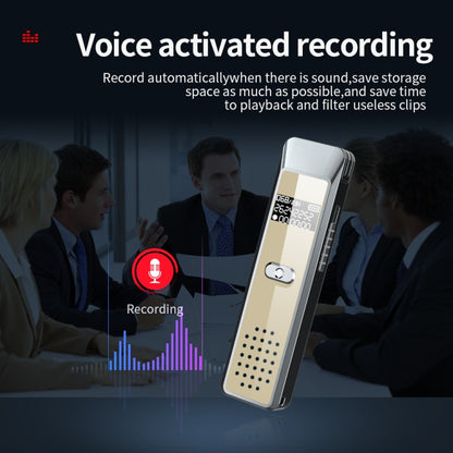 JNN Q7 Mini Portable Voice Recorder with OLED Screen, Memory:32GB(Grey+Gold) - Recording Pen by JNN | Online Shopping UK | buy2fix