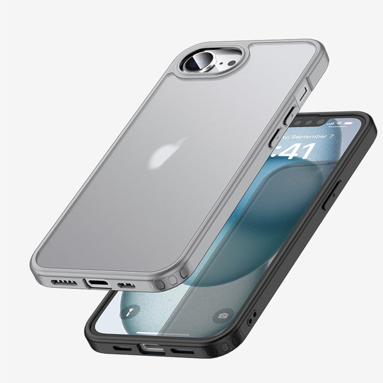 For iPhone SE 2024 Armor Clear TPU Hard PC Phone Case(Grey) - More iPhone Cases by buy2fix | Online Shopping UK | buy2fix