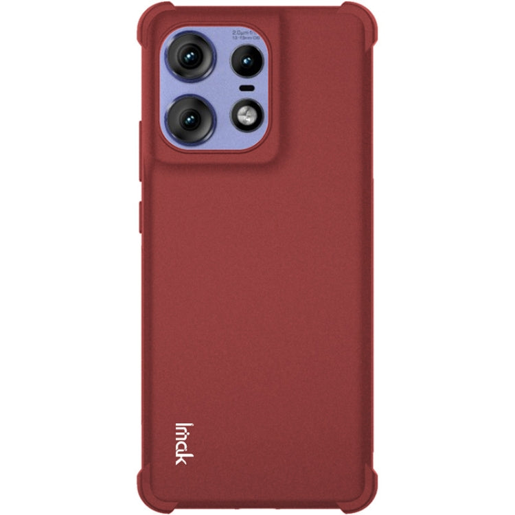 For Motorola Edge 50 Pro imak Shockproof Airbag TPU Phone Case(Matte Red) - Motorola Cases by imak | Online Shopping UK | buy2fix