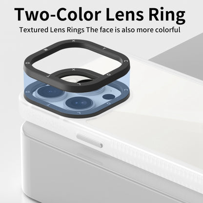 For Xiaomi Redmi Note 13 Pro+ 5G Frame Two Color Lens Ring TPU Phone Case(Transparent) - Note 13 Pro+ Cases by buy2fix | Online Shopping UK | buy2fix