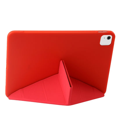 For iPad Air 11 2024 TPU Deformation Flip Leather Tablet Case with Holder(Red) - iPad Air 11 2024 Cases by buy2fix | Online Shopping UK | buy2fix