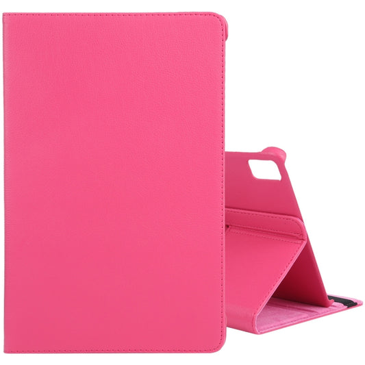 For iPad Air 13 2024 360 Degree Rotation Litchi Texture Leather Tablet Case with Holder(Rose Red) - iPad Air 13 2024 Cases by buy2fix | Online Shopping UK | buy2fix