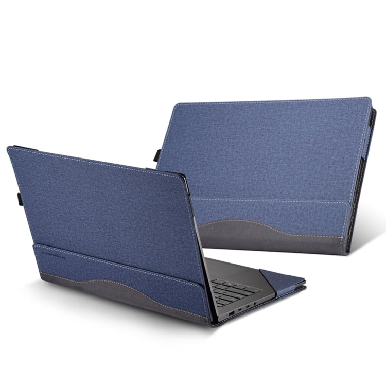 For HP Envy X360 13 inch 13-bf / 13t-bf Leather Laptop Shockproof Protective Case(Dark Blue) - 13.3 inch by buy2fix | Online Shopping UK | buy2fix