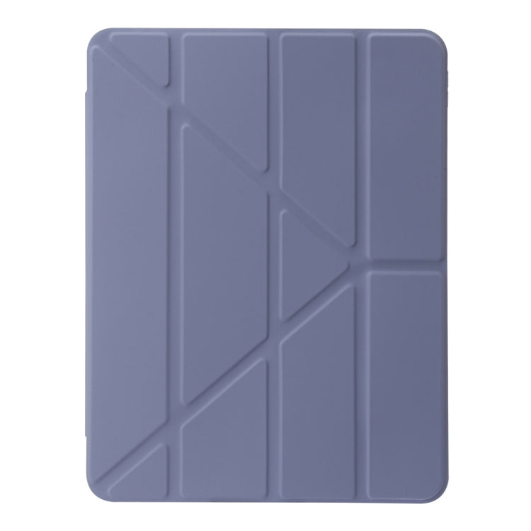 For iPad Pro 11 2024 Clear Acrylic Deformation Leather Tablet Case(Lavender Purple) - iPad Pro 11 2024 Cases by buy2fix | Online Shopping UK | buy2fix