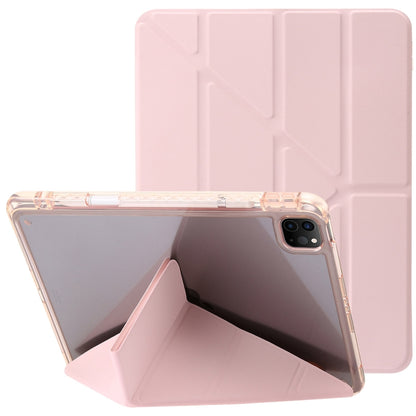 For iPad Pro 13 2024 Clear Acrylic Deformation Leather Tablet Case(Pink) - iPad Pro 13 2024 Cases by buy2fix | Online Shopping UK | buy2fix