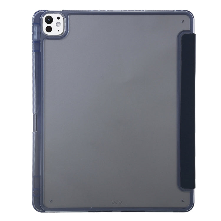 For iPad Pro 13 2024 Clear Acrylic Deformation Leather Tablet Case(Dark Blue) - iPad Pro 13 2024 Cases by buy2fix | Online Shopping UK | buy2fix