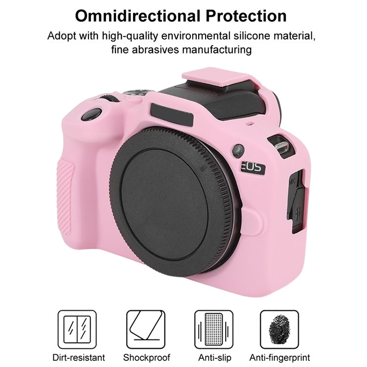 For Canon EOS R100 Glossy Soft Silicone Protective Case(Pink) - Protective Case by buy2fix | Online Shopping UK | buy2fix